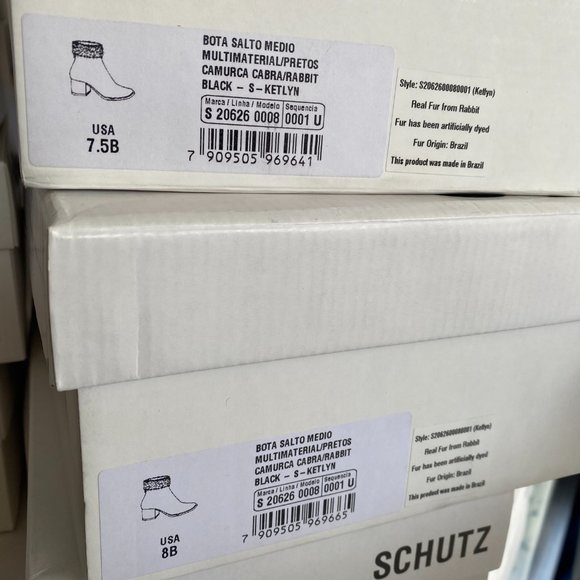 NIB SCHUTZ KETLYN RABBIT FUR SUEDE BLACK BOOTIE SZ 5.5B 6.5B 7.5B 8B 9.5B - Picture 8 of 10